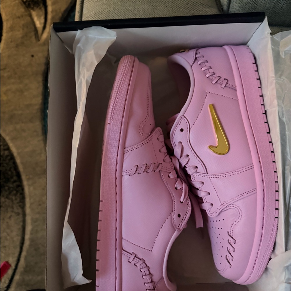 Nike Pink and Gold Athletic Shoes
